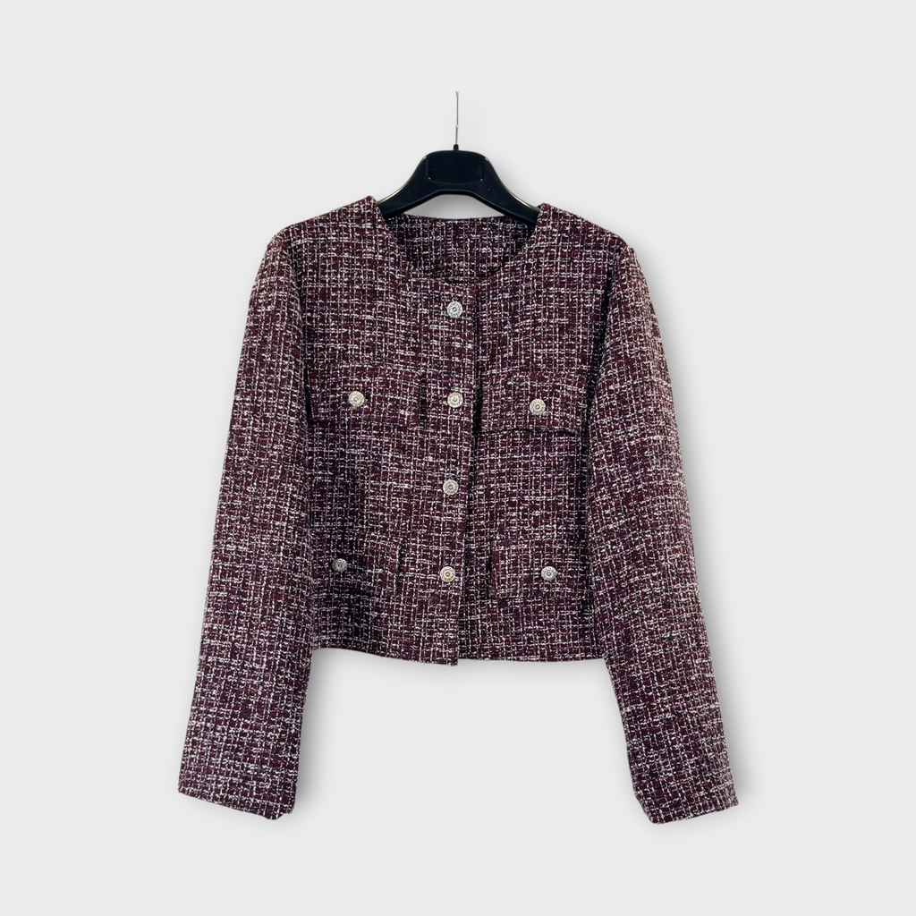 Giacca corta in tweed