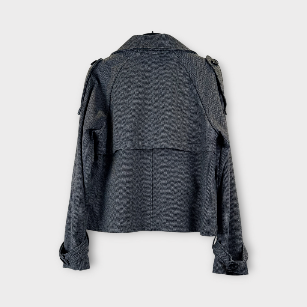 Trench corto doppiopetto Beige