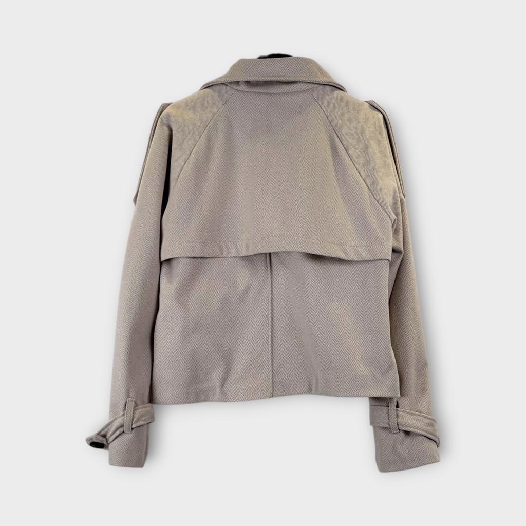 Trench corto doppiopetto Beige