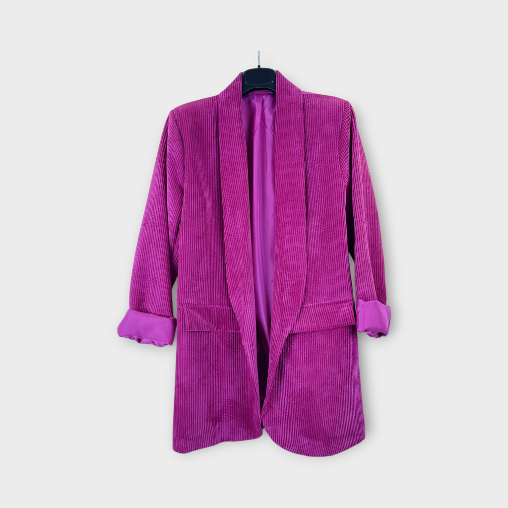 Blazer in velluto a coste Fucsia