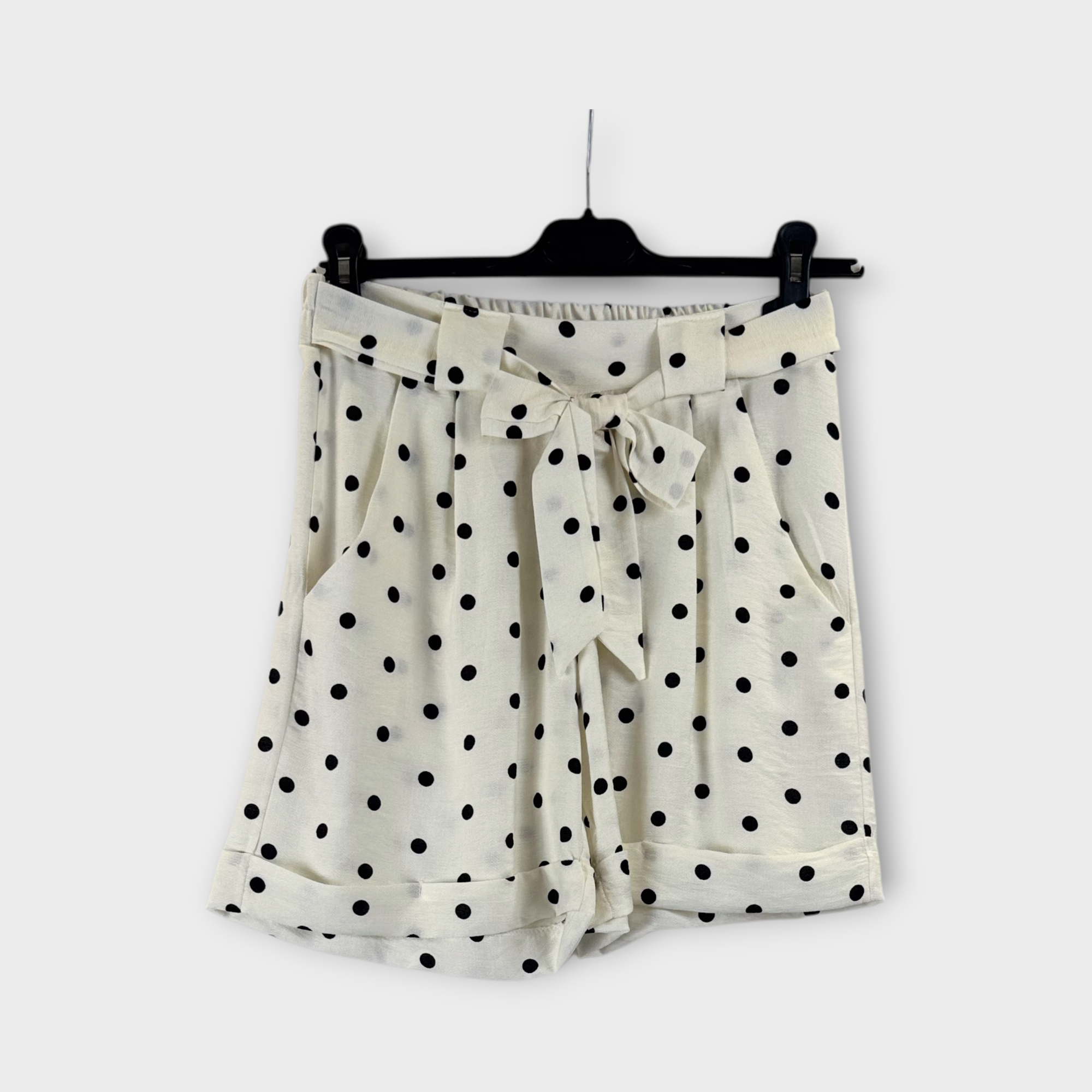 Shorts Bianchi a pois neri