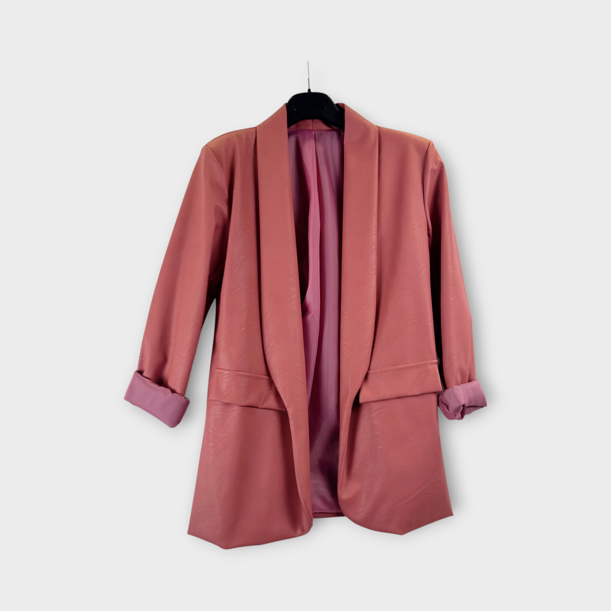 Blazer in ecopelle Verde Salvia