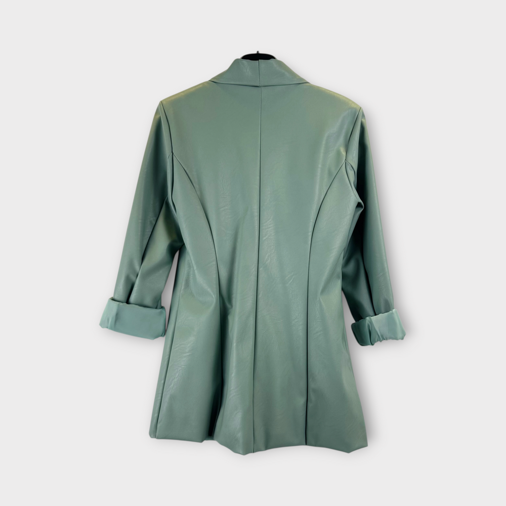 Blazer in ecopelle Verde