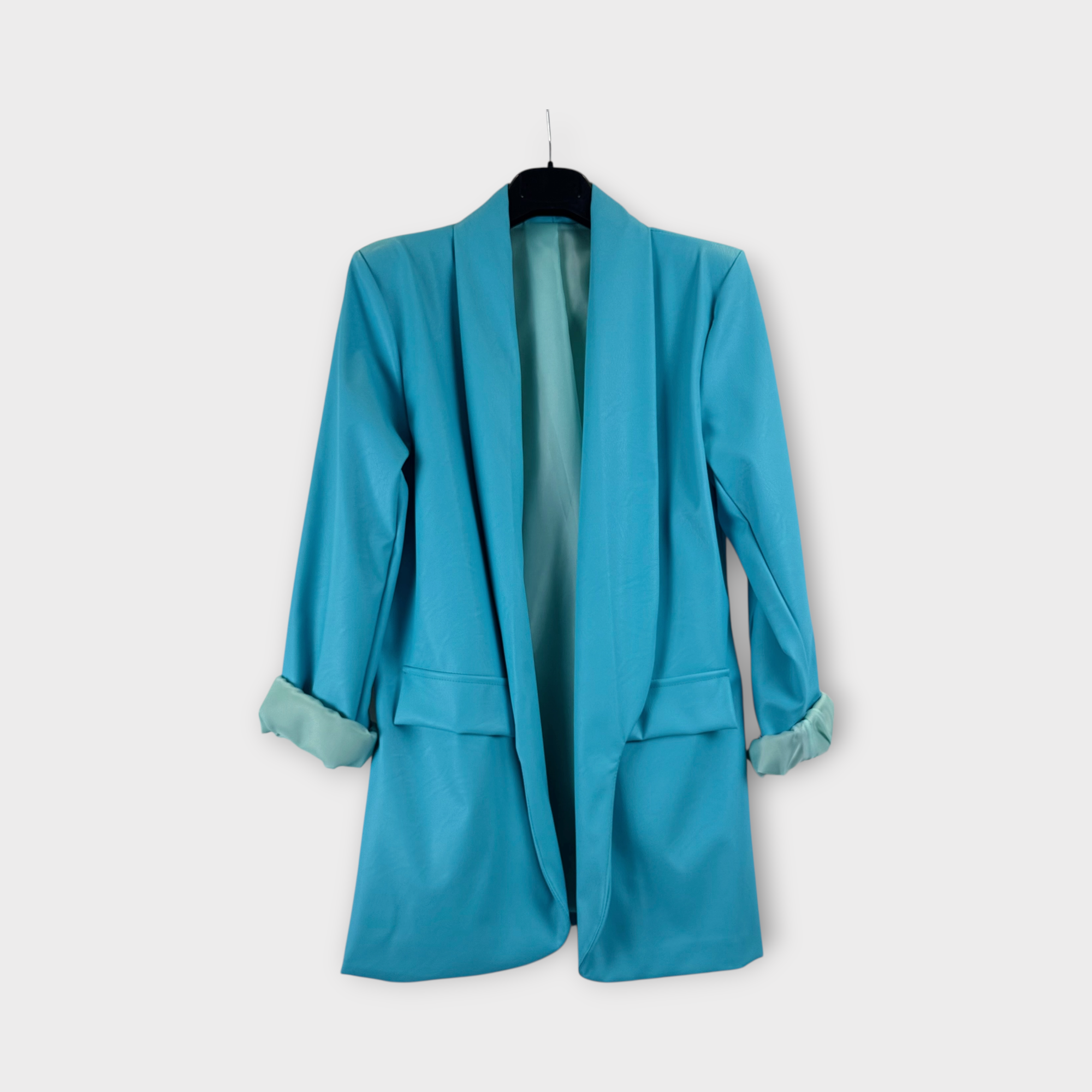 Blazer in ecopelle Verde Salvia