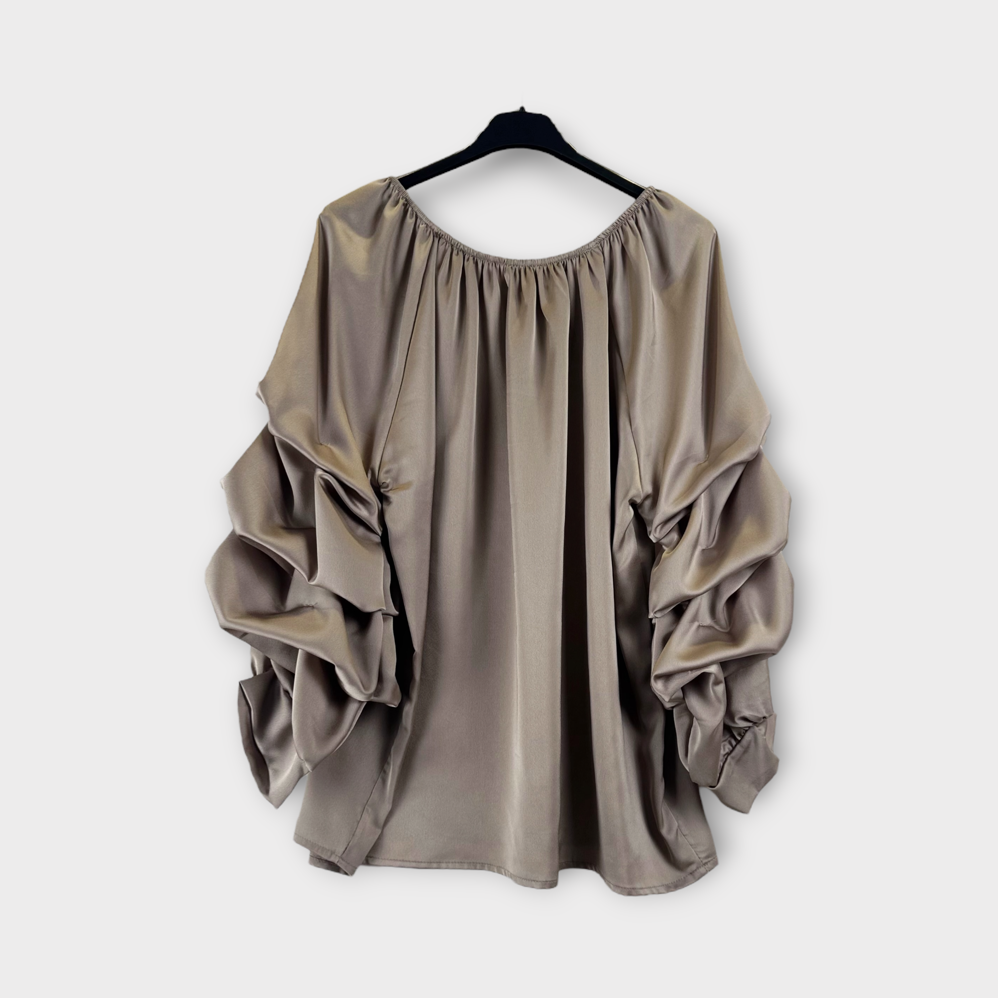 Blusa bordeaux con maniche arricciate Bordeaux