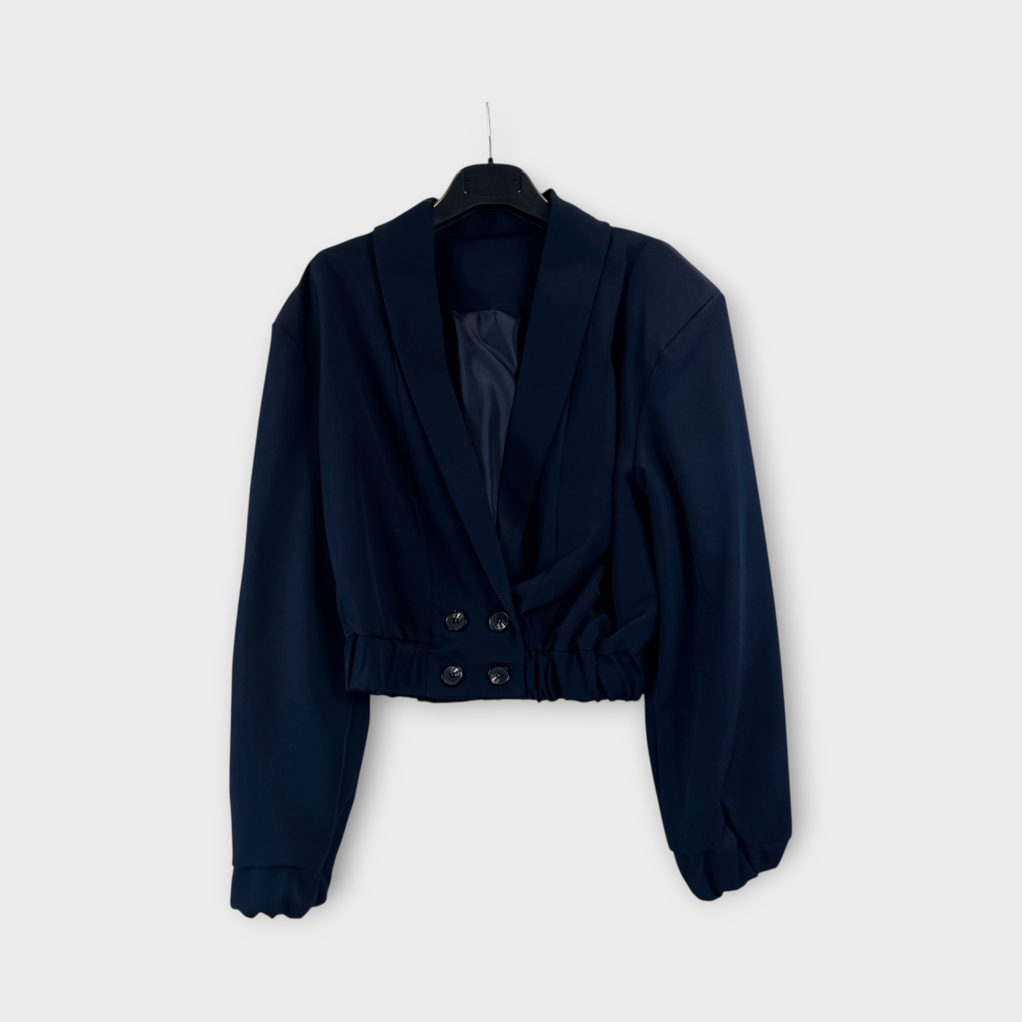 Giacca corta doppiopetto Blu navy
