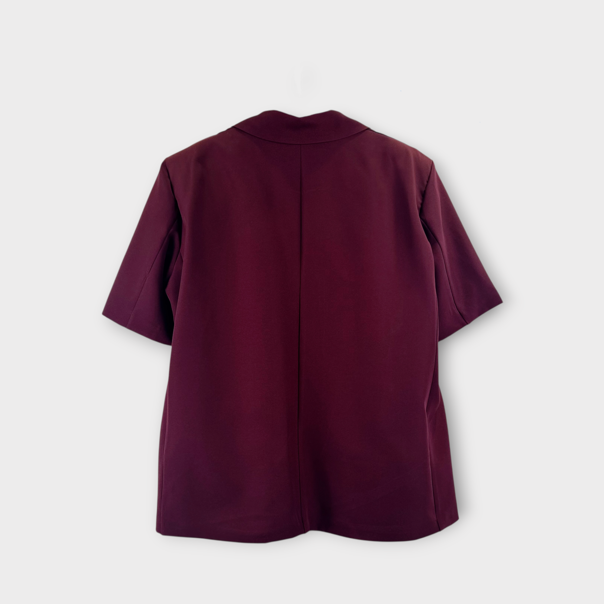 Blazer bordeaux a maniche corte
