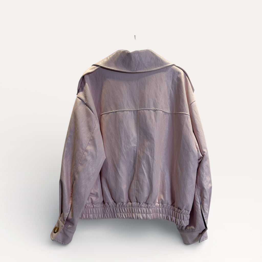 Giacca in ecopelle effetto vintage Marrone
