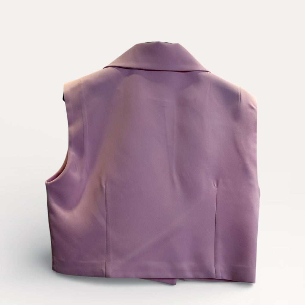 Gilet sartoriale doppiopetto taglio corto