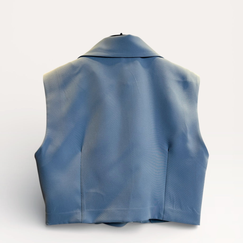 Gilet sartoriale doppiopetto taglio corto