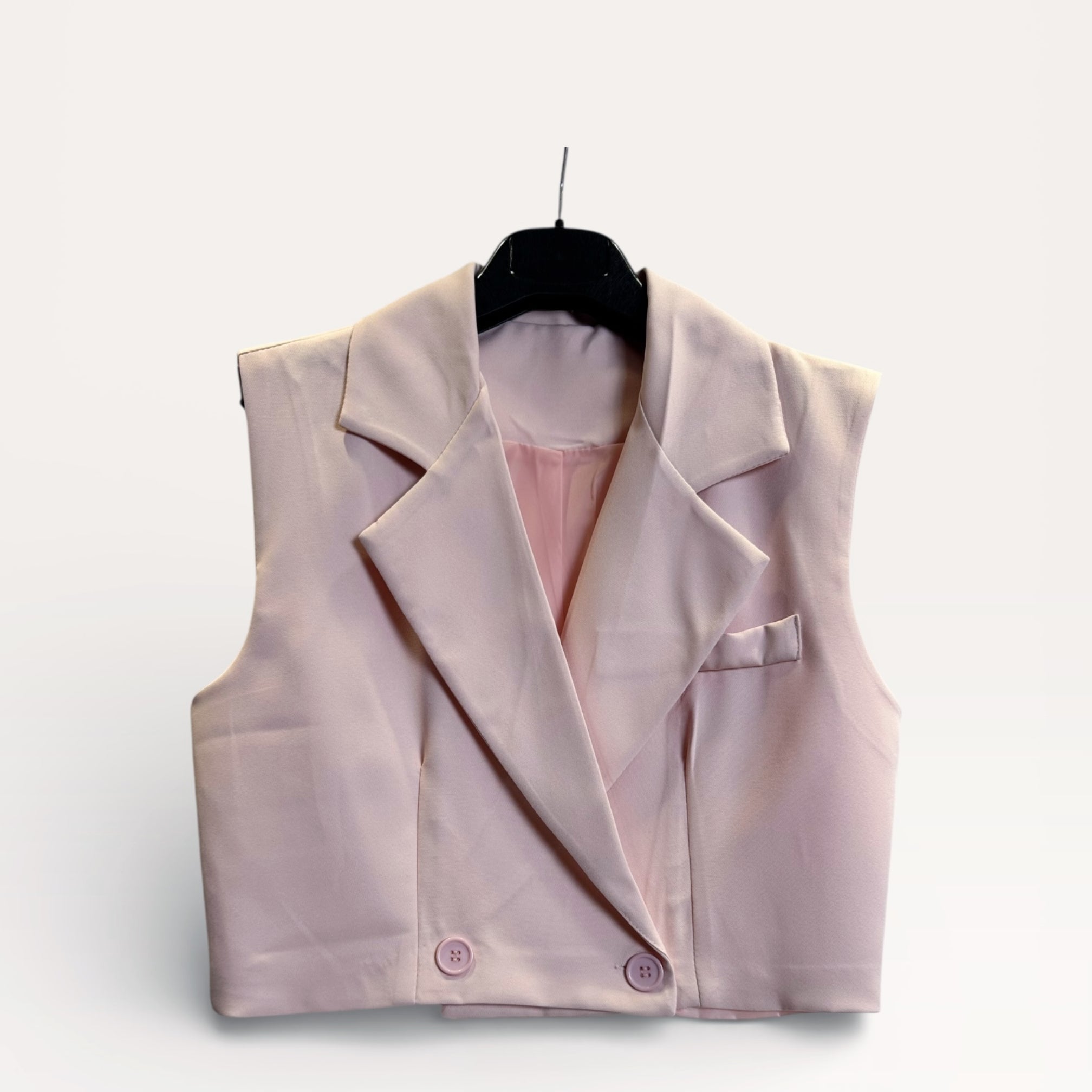 Gilet sartoriale doppiopetto taglio corto