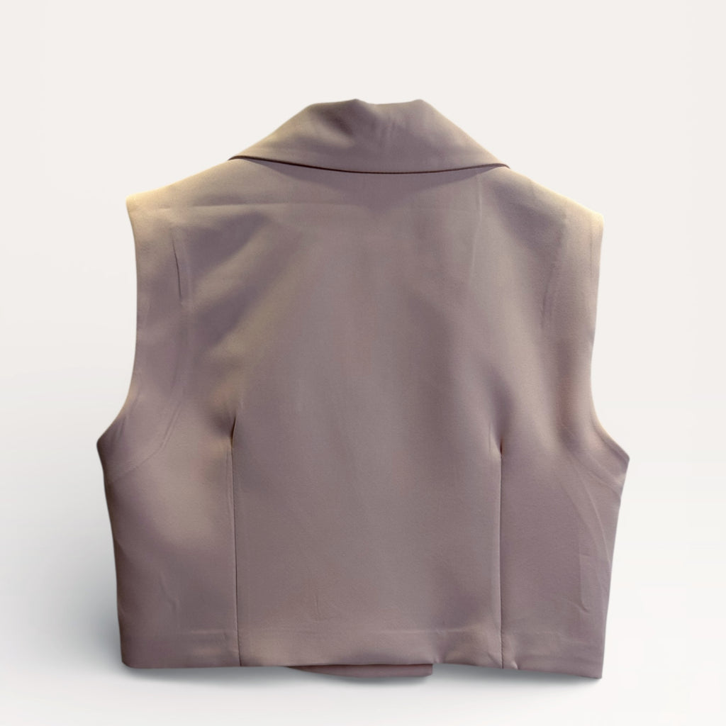 Gilet sartoriale doppiopetto taglio corto