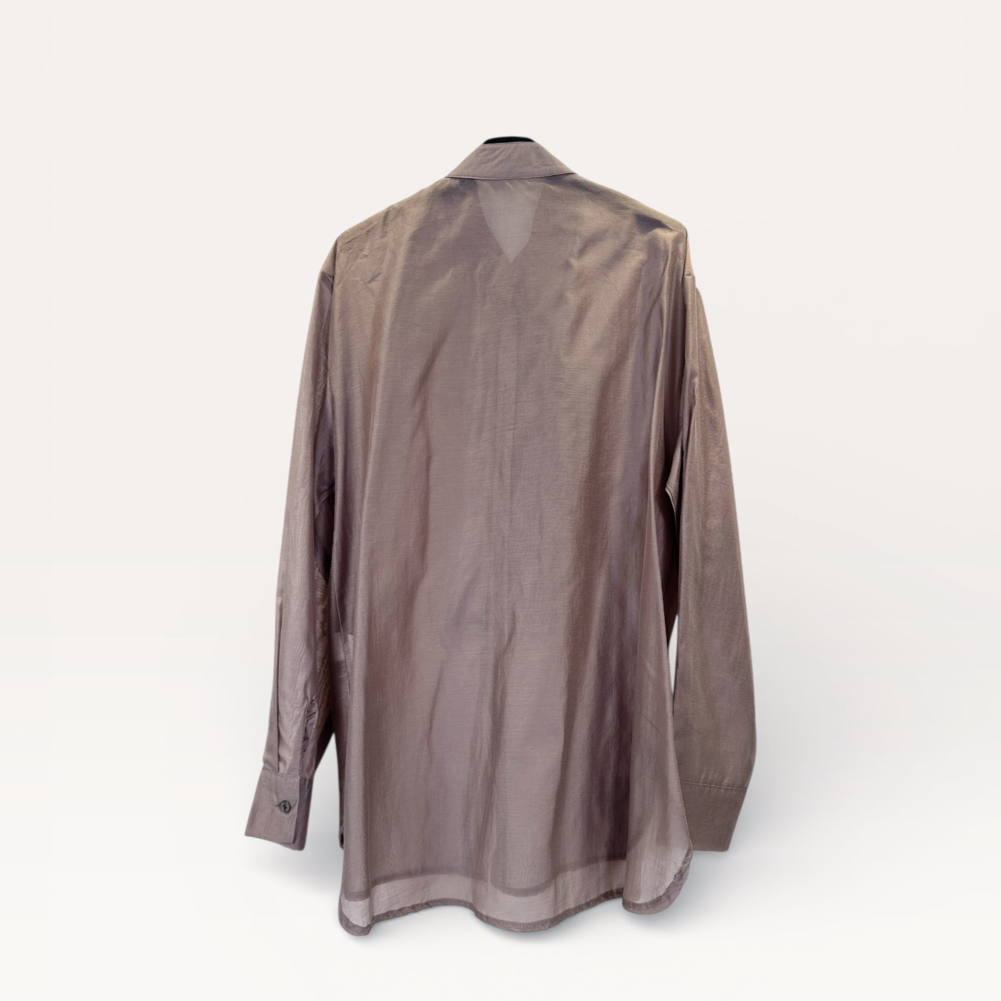 Camicia con volant in pizzo stratificato