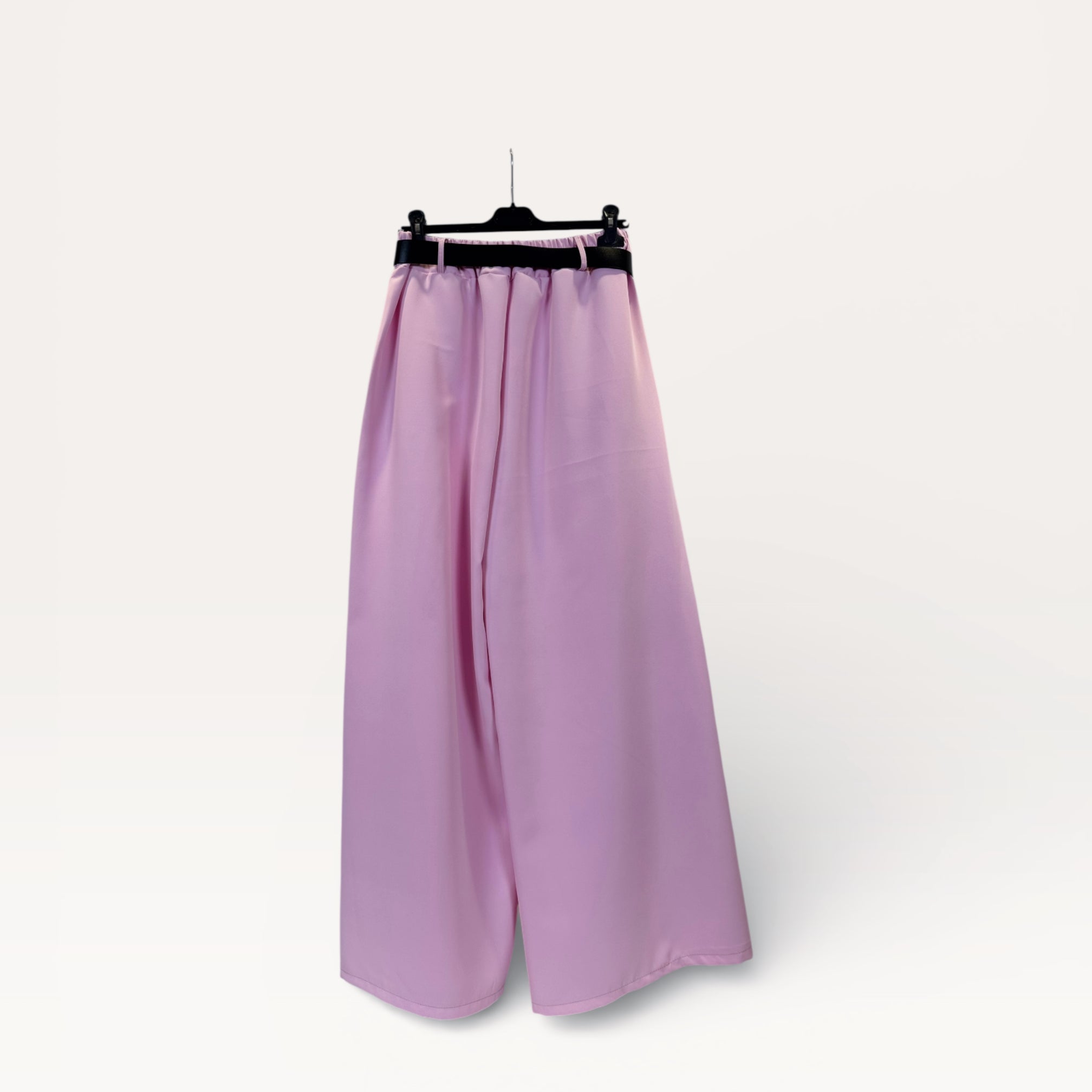 Pantaloni palazzo a vita alta con coulisse