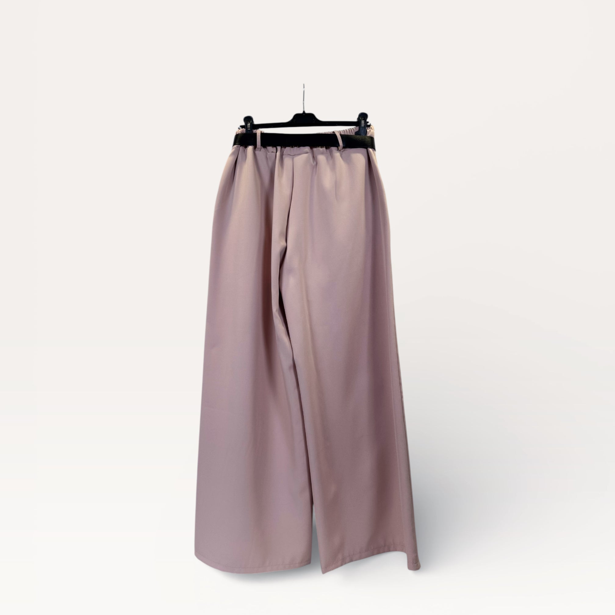 Pantaloni palazzo a vita alta con coulisse