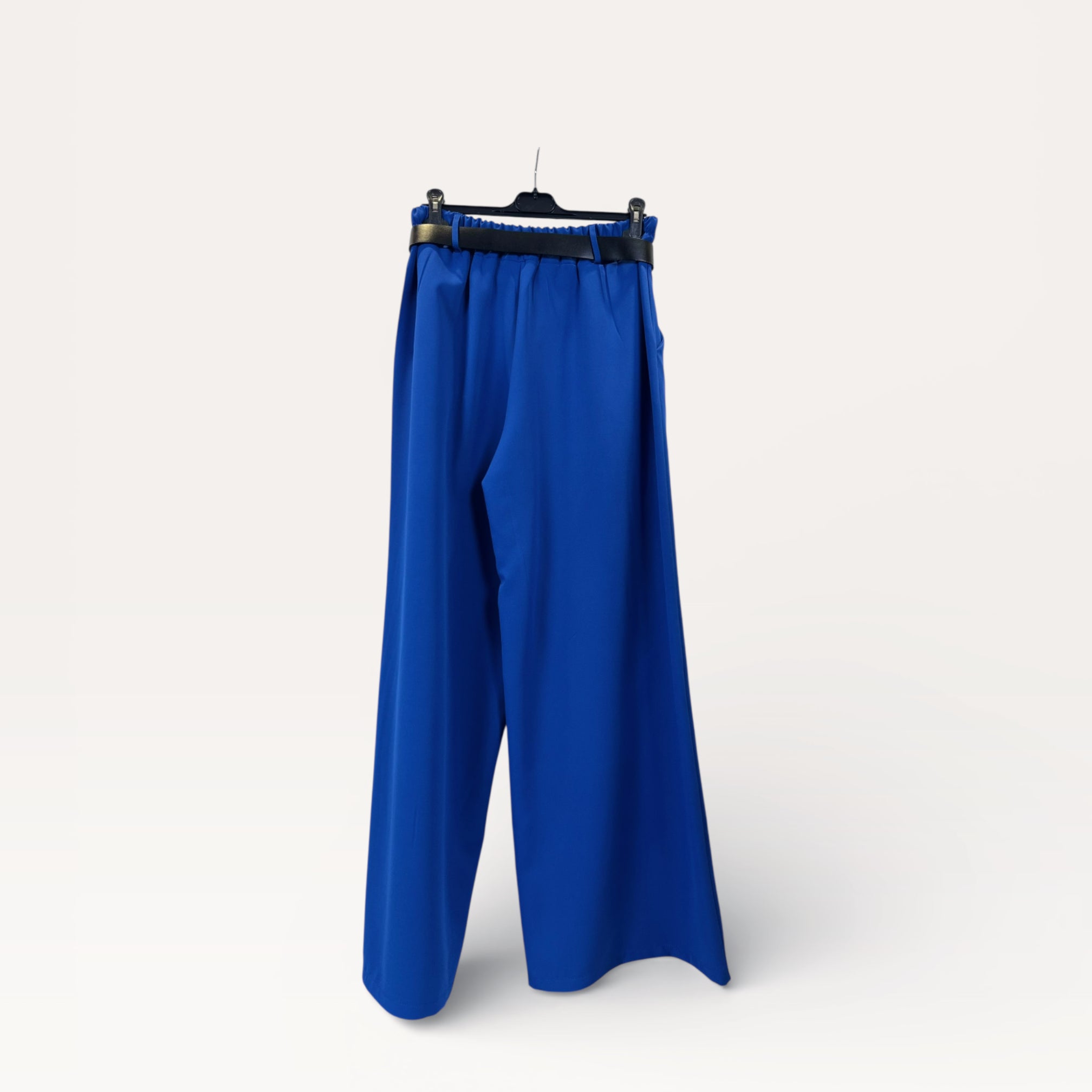 Pantaloni palazzo a vita alta con coulisse