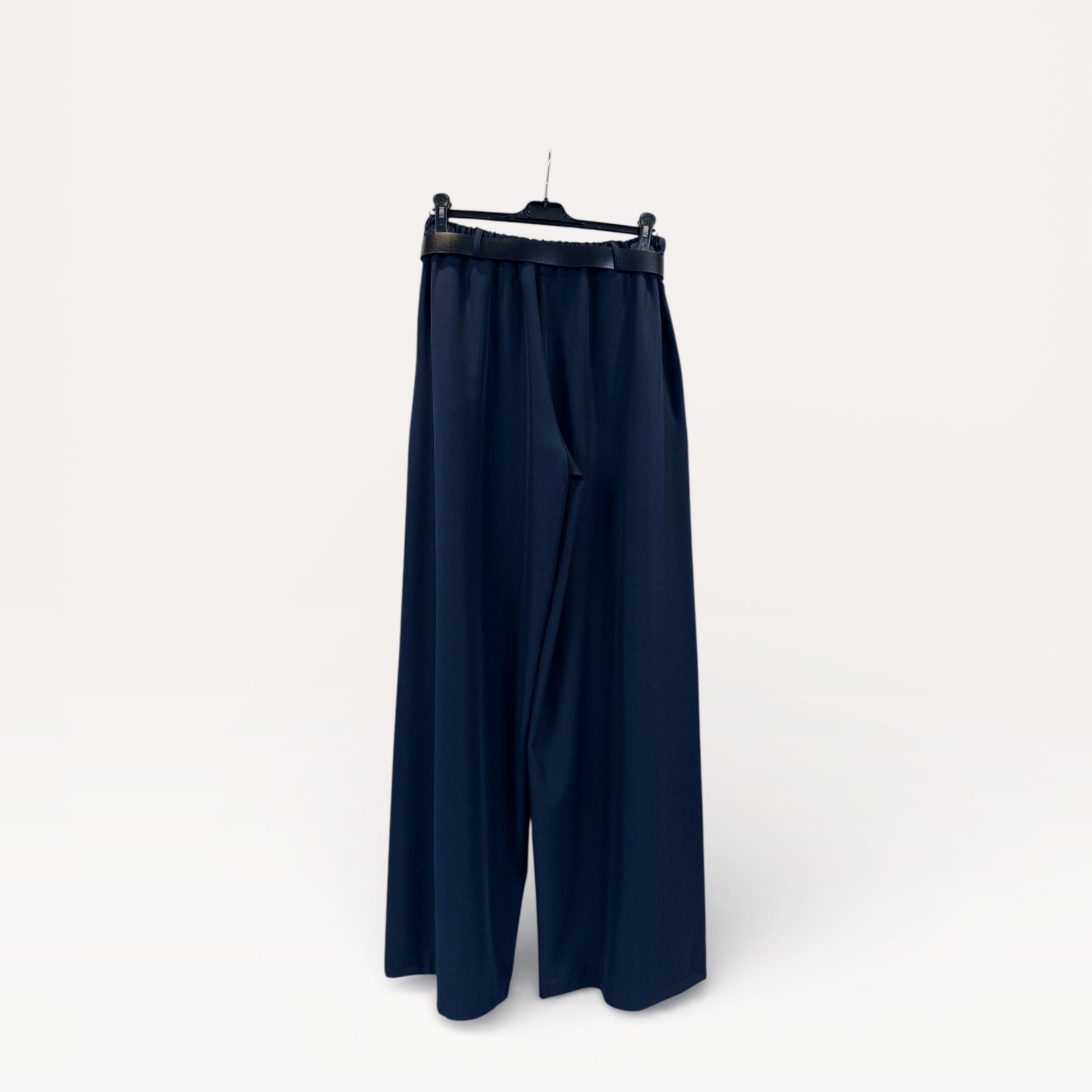 Pantaloni palazzo a vita alta con coulisse