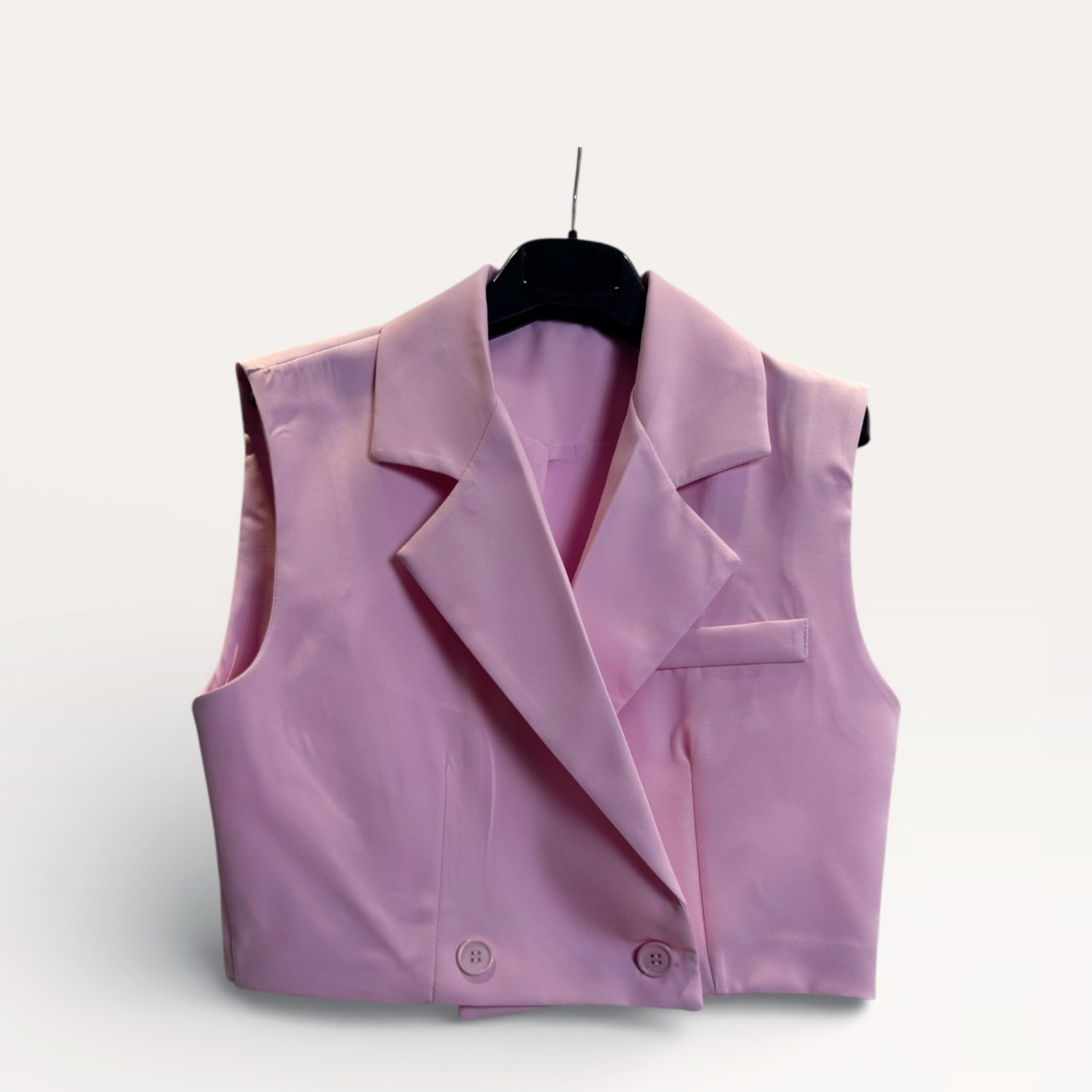 Gilet sartoriale doppiopetto taglio corto majia – NEUS